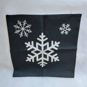 New Christmas Decorative Snow Flakes Throw Pillow Cushion Case 18 x 18"